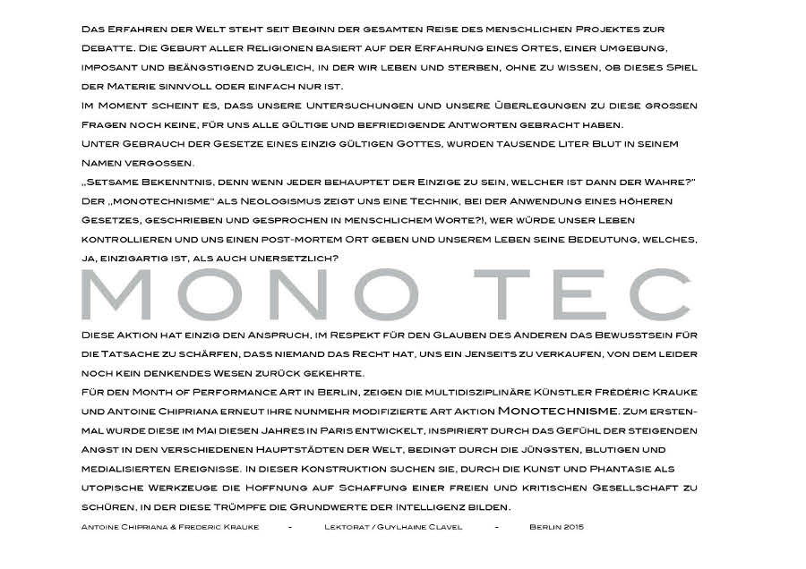 Monotechnisme performance